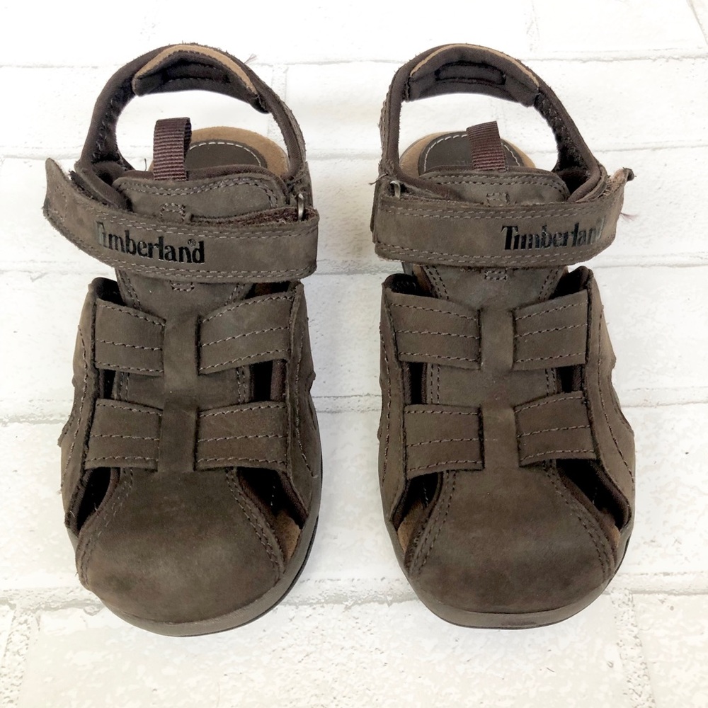 Timberland Kids Earthkeepers Brown Leather Sport Sandals Boys Size 1 Little Kid